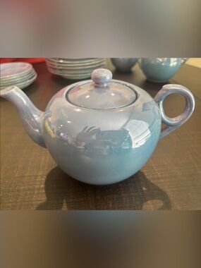 Replacement Takito T&T Japan Iridescent Blue Luster Teapot Vintage 1930s